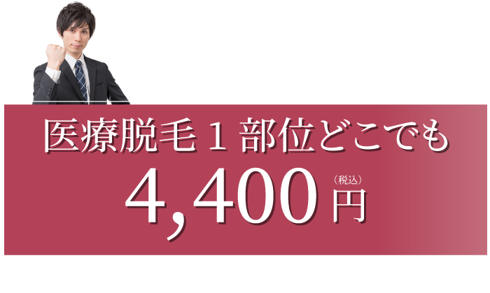 医療脱毛1部位どこでも5,500円